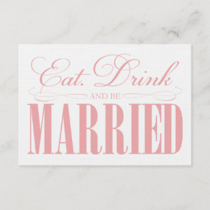 Cartão De Informações Coma De Coral, Beba E Se Case   Gabinete