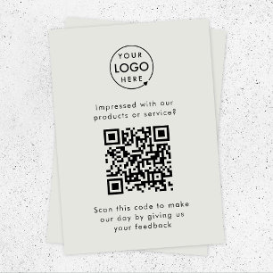 Cartão De Informações Comentários do cliente Código QR Cinzas de Notaç