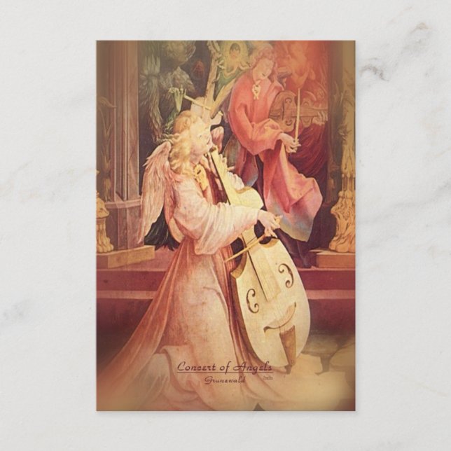 Cartão De Informações Concertos de anjos com escritura (Frente)