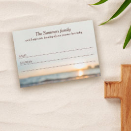 Cartão De Informações Conch on Beach Memorial Attendance