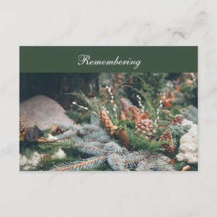 Cartão De Informações Condecoração do Cemitério Aniversário da Morte