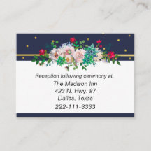 Confetti Dourado e Flores Cartazes de Casamento