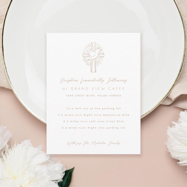 Cartão De Informações Confirmação de Foto Cruzada da Santa Espírito Dove (Criador carregado)