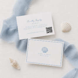 Cartão De Informações Confirmação de Presença Online para Casamento Azul