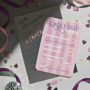 Cartão De Informações Confirmação de Presença para Casamento Blush & Pur