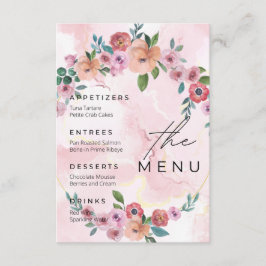 Cartão De Informações Conjunto de Casamento: O Cardápio