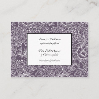 Cartão De Informações Conjunto de pacotes EggPlant Lilac RSVP & Gift Reg