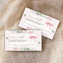 Conjunto de Rifas de Fraldas Rosa Floral com Laço 