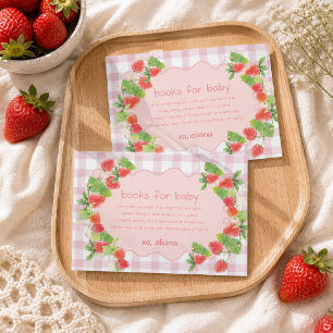 Cartão De Informações Conquette berry Morango Floral Livro Solicitação