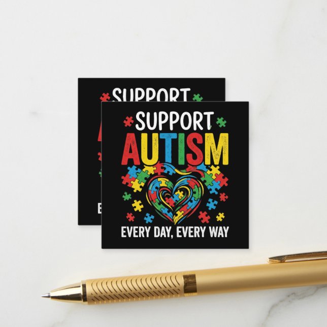 Cartão De Informações Conscientização do autismo (Frente/Verso In Situ)