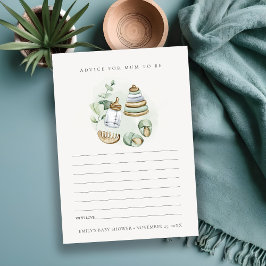 Cartão De Informações Conselheiro essencial para a enfermaria verde para