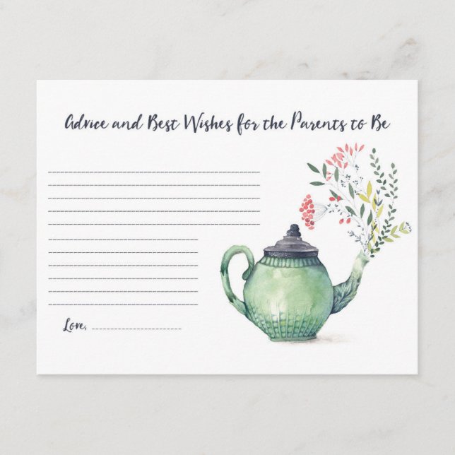 Cartão De Informações Conselho e cumprimentos para que os pais sejam (Frente)