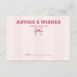 Cartão De Informações Conselhos de Festa de formatura e desejos do Arco