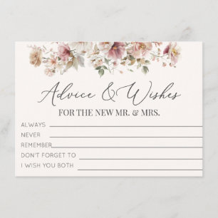 Cartão De Informações Conselhos e Desejos de Chás de panela de flor selv