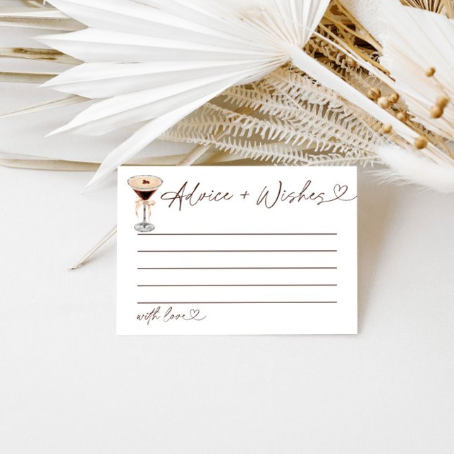 Cartão De Informações Conselhos e Desejos Jogo de Chá Espresso Martini (Criador carregado)