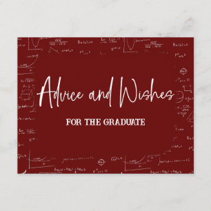 Cartão De Informações Conselhos e Desejos Roxos para o Graduado