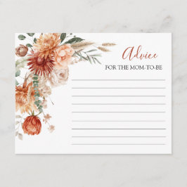 Cartão De Informações Conselhos Russos De Chá de fraldas De Flor Selvage