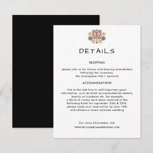 Cartão De Informações Convidado Africano de Informações sobre Casamento 