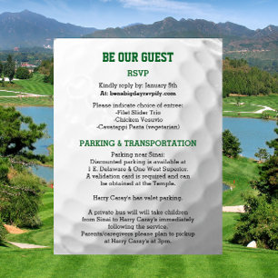 Cartão de Informações Convidado do Bar de Golf Mit