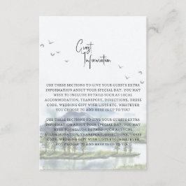 Cartão de Informações Convidado para excelentes La