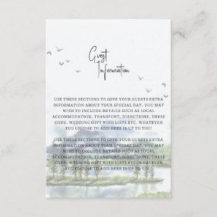 Cartão de Informações Convidado para excelentes La