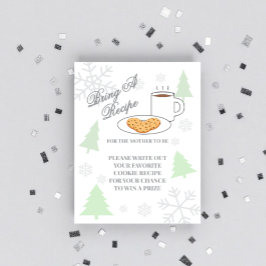 Cartão De Informações Cookies & Cocoa Baby Shower Recipe