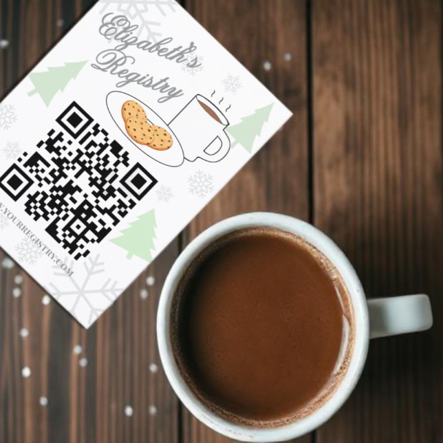 Cartão De Informações Cookies & Cocoa Baby Shower Registry (Criador carregado)