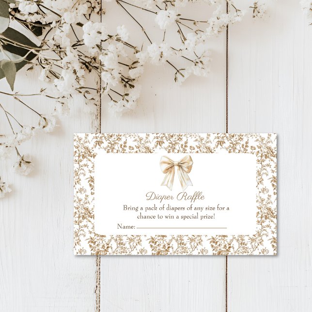 Cartão De Informações Coquette Chinoiserie Fralda Raffle (Criador carregado)