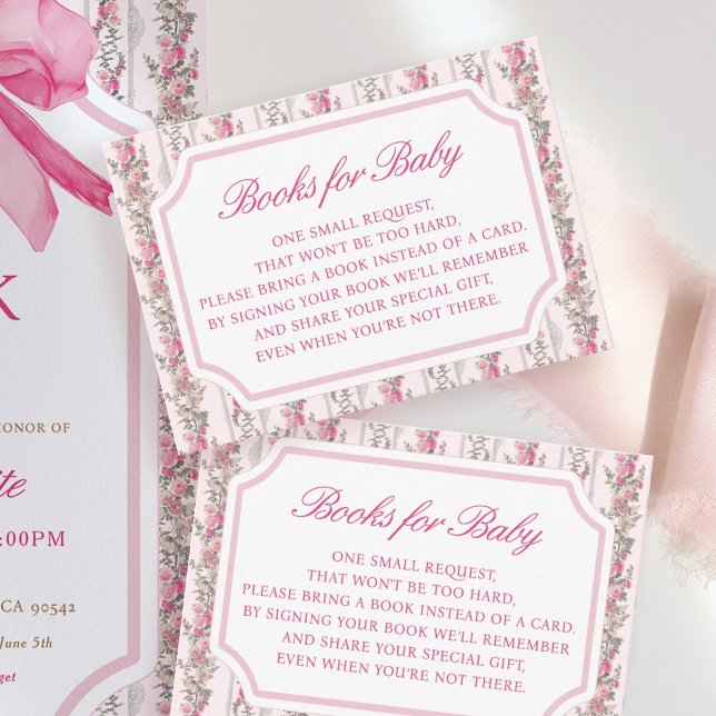 Cartão De Informações Coquette Love Shack Chá de fraldas Livros Para Beb (Criador carregado)