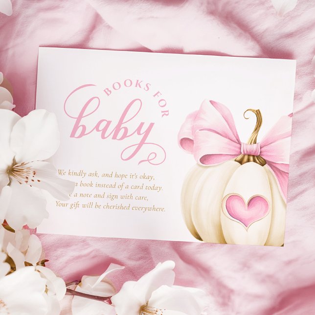 Cartão De Informações Coquette Pumpkin Girl Books para Bebê (Criador carregado)