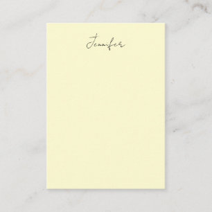 Cartão De Informações Cor creme elegante moderno minimalista simples nom