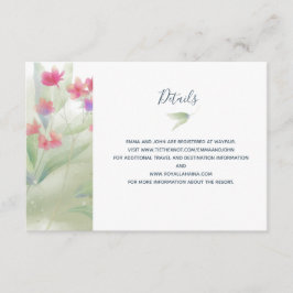 Cartão De Informações Cor da Água Plumeria