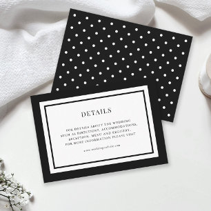 Cartão De Informações Cor da Borda Editável Detalhes do Casamento