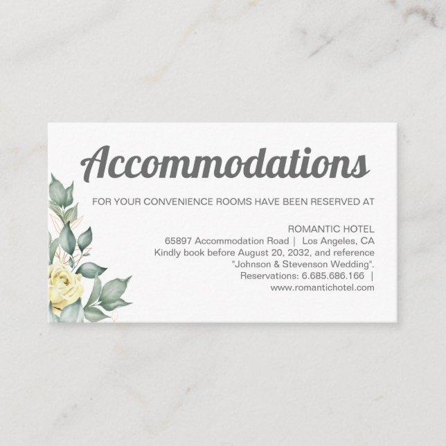 Cartão De Informações Cor-de-água azul elegante contemporânea (Frente)