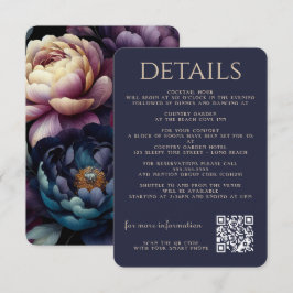 Cartão De Informações Cor Floral Colorida