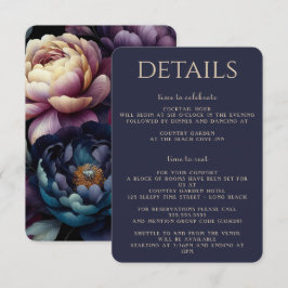 Cartão De Informações Cor Floral Colorida