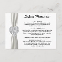 Coração de Diamante Fita Branca Medidas de Seguran