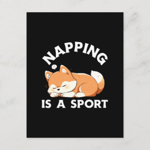 Cartão De Informações Corgi Engraçado Dormindo é um Esporte para Amantes