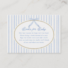 Cartão De Informações Cottage Blue Baby Shower Books for Baby