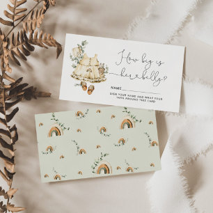 Cartão De Informações Cottagecore boho look quão grande é a barriga da m