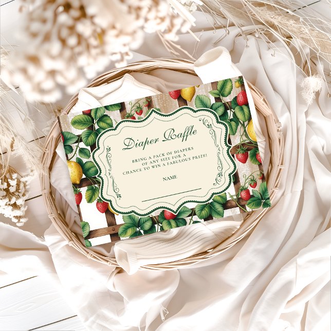 Cartão De Informações Country Fruit Garden Diapper Raffle (Criador carregado)