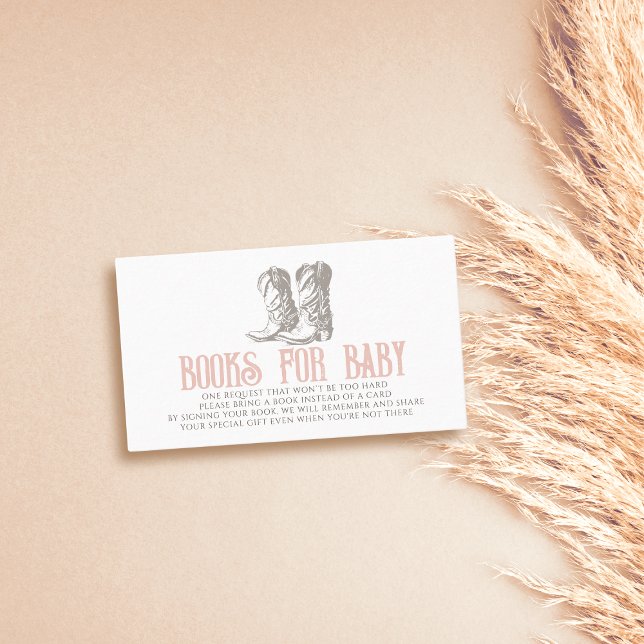 Cartão De Informações Cowboy/Cowgirl Boots Livros de Chá para Bebê (Criador carregado)