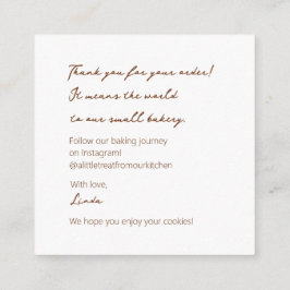 Cartão De Informações Cozy Cookie Delights