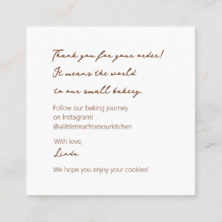 Cartão De Informações Cozy Cookie Delights