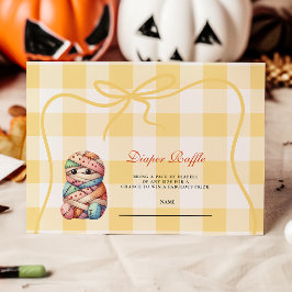 Cartão De Informações Cozy Patchwork Halloween Diapper Raffle
