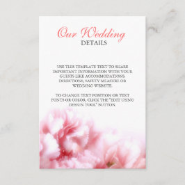 Cartão De Informações Cravos Rosa