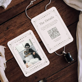 Cartão De Informações Cream Celestial Halloween Website Qr code