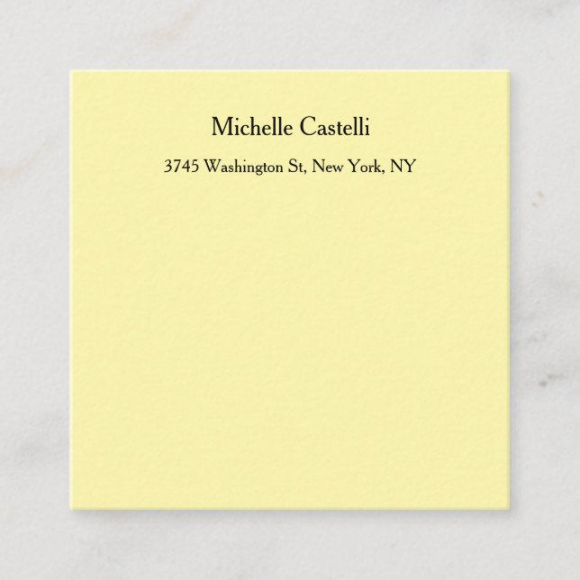 Cartão De Informações Cream Cores Profissionais Clássicas Exclusivas (Frente)