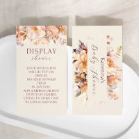 Cream Floral Fall Chá de fraldas Display Chá