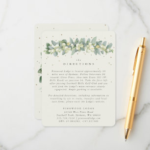 Cartão De Informações Cream Snowberry+Eucalyptus Garland Directions
